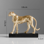 Loomast Vaik Skulptuur Leopard T&scaron;itaat Kuldne Leopard Dekoratiivsed Figuriinid Imitatsioon Loomade Kaunistused Dekoratsiooni Tarvikud
