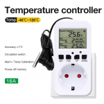 16A 0,1℃ Automaatne Temperatuuriregulaator Pistikupesa Termostaat 220V Taimerl&uuml;litiga K&uuml;tmine Jahutus K&uuml;lmiku Kasvuhoone jaoks valge