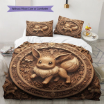 Puidust Pokemoni Mustriga Voodipesu Tekikott Komplekt Tekikott Padjap&uuml;&uuml;r Kodu Kaunistus S&uuml;nnip&auml;evakingitus (1 * tekikott + 2 * padjap&uuml;&uuml;ri, ilma s&uuml;damikuta) 135x200cm