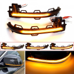 2 tk BMW X3 F25 X4 F26 X5 F15 X6 F16 jaoks Suitsuklaasist LED-k&uuml;lgpeegli lambid Kollased K&uuml;lgmised Tahavaatepeeglid D&uuml;naamilised Suunatuled