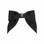 Chanel Laine Kahekordne C Logo Tvill Juukseklamber Naiste Juukseaksessuaarid Must AA9854-B15898-NV653 Basic Packaging-Box Not Included,F,Black