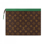 Louis Vuitton Pochette Voyage Monogram L&otilde;uend Nahk Tualett-kott Meeste kotid Roheline M82854 Basic Set (Bag+Dust Bag)