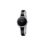 Calvin Klein Ck Kvartsikell Kvartsmehhanism Terasrihm 30 mm Must sihver Klassikaline Naiste kellad K4E2N111 Black/Silver
