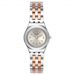 SWATCH Metallkollektsioon Kvartsmehhanismiga Naistekell 25mm Hall sihverplaat Roostevabast terasest korpus YSS308G Gray Dial