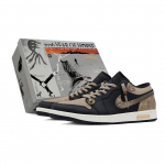 Jordan Air Jordan 1 Kulumiskindlad Madalad Vintage Korvpallijalatsid Unisex Mocha 553558-081(Team17-) 42.5