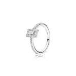 Pandora Sisseehitatud Disain Kristall J&auml;&auml;sammas S&otilde;rmus Unisex s&otilde;rmused H&otilde;be 197541CZ48 Silver-Box,50