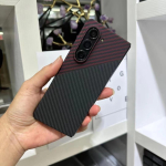 YTF-carbon p&auml;ris s&uuml;sinikkiust &uuml;mbris Samsung Galaxy Z Fold 6 jaoks Aramid-kiud Ultra-&otilde;huke kukkumisvastane Z Fold 5 telefoni kate For Z Fold 5