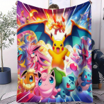 Pokemon Klassikaline K&otilde;ikT&auml;hed Armas Multikas Fliisist Tekk Super Pehme Soe Tekk Reisimiseks Kontorisse Koju F&auml;nnide Kohustuslik Kingitus 70x100cm