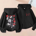 Anime Chainsaw Man Reze Graafiline T&otilde;mblukuga Huppar Meestele Naistele Moodne Vabaaja &Uuml;le suurusega T&otilde;mblukuga Jakk Meeste Retro Hupparid Streetwear 2XL