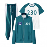 3 tk/komplekt lastem&auml;ng Cosplay riietus vabaaja mantel &uuml;lemised p&uuml;ksid spordi&uuml;likond V&auml;rviga sobiv spordir&otilde;ivad Korea telesari Puidust mehe kost&uuml;&uuml;m 140 cm C sinine