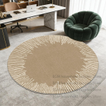 Ins Minimalistlik Must Valge &Uuml;mmargune Vaip Elutuba Luksuslik Pehme Dekoratiivne Vaip Magamistuba Libisemisvastane Ebemevaba Lihtsalt Puhastatav Salongi Vaip 80x80cm