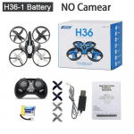 H36 Mini Droon Valgustusega Puldi Laev Kolme Režiimiga 2.4G Neljarootoriline Helikopter 360&deg; P&ouml;&ouml;rded ja Rullumised UAV Rc T&auml;ieliku Katvusega Kaitser&otilde;ngas must