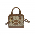Gucci Horsebit 1955 GG Supreme L&otilde;uendist Mini &Uuml;lemise K&auml;epideme ja Kuldse Riistvaraga Crossbody Kott Naistele Igap&auml;evaseks Kasutamiseks Basic Set (Bag+Dust Bag)