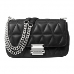 Michael Kors MK Sloan Tepitud Kett Commuter Nahast Crossbody Kott Naiste kotid Must 30S7SSLL1L-BLACK Basic Set (Bag+Dust Bag)