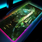 The L-LegendS of ZeldaES Hiirepadi M&auml;ngimine LED 700x300 Hiirematt Hiirematid Laua videom&auml;ngu Padjad PC Lauapadi RGB Klaviatuurimatt XXL RGB600x300x3mm blue