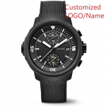 A11 Pood Kohandatud Kell  Aquatimer Eri V&auml;line Meeste Kvarts Kronograaf Kell P&ouml;&ouml;rlev Bezel Sinine Must Kumm 44mm