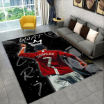 CR7 Kits Ronaldo Jalgpallit&auml;ht Vaip M&auml;ngutoa Magamistoa Elutoa Diivani Kodu Kaunistuseks, Lasteala Vaip Libisemiskindel P&otilde;randamatt Kingitus 80x120cm