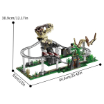 Kvaliteetne 1291 tk Kvaliteetne Dinosaurus Kvaliteetne Seeria Kvaliteetne Ehitus Kvaliteetsed Klotsid Kvaliteetne Moc Kvaliteetne Jurassic NO.66134 gray