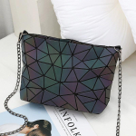 Moodsad peegeldavad ketiga crossbody kotid naistele Geomeetriline holograafiline helendav sling-&otilde;lakott h&otilde;be
