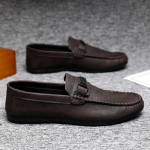 Meeste ametlikud kingad Moodsad nahast vabaajajalatsid meestele Pehme tallaga &auml;ri-t&ouml;&ouml;kohakingad Slip-on mokassiinid Moccasins 39 pruun