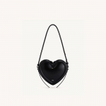 Moodne must s&uuml;damekujuline &uuml;he &otilde;larihmaga crossbody kott naistele, &uuml;hev&auml;rviline 3D k&auml;ekott 19.5-17-5.5cm must