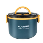 304 roostevabast terasest termiline l&otilde;unakarp, kahekihiline, 1000/1600 ml, isoleeritud, &uuml;mmargune, eemaldatav, tilgakindel black