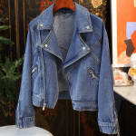 Naiste Kevad-S&uuml;gis Mood Pikkade Varrukatega Denim Jakk S denim sinine v&auml;rv