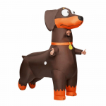 Multikas t&auml;ispuhutav taksikoera kost&uuml;&uuml;m T&auml;iskeha kombinesoon Veekindel Cosplay taksikoera kost&uuml;&uuml;m Naljakas kergekaaluline one size pruun