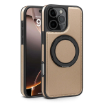 Luksuslik magnetiline metall&otilde;mblustega nahast &uuml;mbris iPhone 17 Air 16E 16 Pro Max 15 14 Plus 13 12 Pro Max jaoks 360&deg; alusega telefoni kate iPhone 14 Pro kuld
