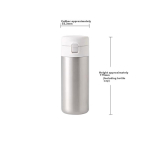 MUJI Roostevabast terasest isoleeritud veepudel, &uuml;he nupuga disain, kaasaskantav tass, maht 350 ml
