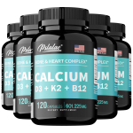 4-&uuml;hes kaltsiumilisand, kaltsium 600 mg, D3-vitamiin, K2-vitamiin ja B12-vitamiin 5000 IU 120*5