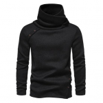 S&uuml;gistalv meeste kampsun, kootud k&otilde;rge kuhjaga kraega kaelakaitse &uuml;hev&auml;rviline paks pikkade varrukatega pullover Elastne soe keskmise pikkusega kampsun S