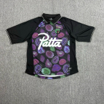 PATTA retro mustriga l&uuml;hikeste varrukatega POLO s&auml;rk meeste ja naiste kraega kiiresti kuivav spordijalgpalli s&auml;rk vabaaja mitmek&uuml;lgne trendikas T-s&auml;rk S must