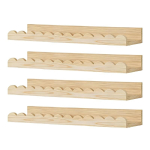 4 tk seinale paigaldatavat hoiuriiulit laste tuppa Vastupidav puidust ujuv vitriin beige