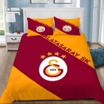 Multikas jalgpalliga tr&uuml;kitud voodipesukomplekt Pehme mikrokiust tekikott ja padjap&uuml;&uuml;r lastele ja t&auml;iskasvanutele Magamistuba Kodu kasutus 135X200cm orange
