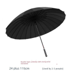 Eriti suur paksenatud tugev eriline kahekihiline meeste vihmavari 110CM must