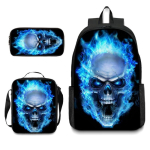 Kolju prindiga koolikott teismelistele, 20L mahutavus, Oxfordi kangas, pehmendusega rihmad, mitmev&auml;rvilised valikud Backpack blue