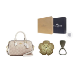 COACH Rowan kunstnahast &otilde;lakott, crossbody kott, k&auml;ekott V&auml;ike Naiste Vanillivalge CW329-IMXDM One Size 4 beige