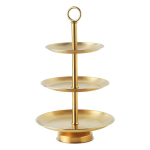 2 / 3 Kihti &Uuml;mmargune Roostevabast Terasest Kuldne ja H&otilde;bedane Plaat Puuvilja Magustoidu Koogialus Alus Kahekihiline Tee Magustoidu Komplekt Koogit&ouml;&ouml;riist 23cm 26cm two layer