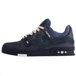 LOUIS VUITTON Tossud Veisenahast Madalad Tennised Rula Kingad Naiste Tume Sinine 1AHWPP 35.5 black