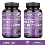 Airboy Musta Leedri 2000mg Kapslid 120 tk &mdash; Immuunsuse Toetus, Antioks&uuml;dandi Toetus, Igap&auml;evane Heaolukaitse 120*2