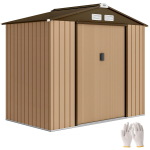 V&auml;lisaiakuur 2,42 m&sup2; 213x130x185 cm liugukse, ventilatsiooni, kinnaste ja kollase v&auml;rviga 213 x 130 x 185 cm