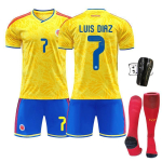 2026 Maailmameistriv&otilde;istluste Colombia kodus&auml;rgi komplekt 7 Luis Diaz Jalgpallivorm 26 yards kollane