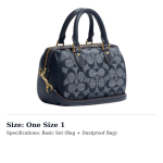 COACH Rowan Kangast Bostoni kott K&auml;ekott Mini Naiste teksasinine CH370-IMDEI One Size 1 gray