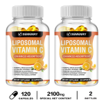 Xemenry Liposoomne C-vitamiin 2100 mg koos 1500 mg C-vitamiini + 600 mg liposoomse kompleksiga, 120 taimetoitlast kapslit &mdash; Antioks&uuml;dantne tugi ja igap&auml;evane heaolu 120*2