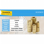 NAIERDI 4TK 8mm vasest t&uuml;nni hinged silindriline peidetud kapp varjatud n&auml;htamatud messingist hinged 8MM