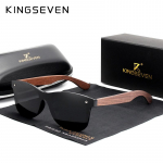 KINGSEVEN k&auml;sitsi valmistatud p&auml;hklipuust prillid, polariseeritud peegel-p&auml;ikeseprillid, mehed, naised, vintage disain M must