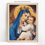 Teemantmosaiik Lady Teemantmaal T&auml;isringi saabumine Baby Diamond Tikand Pilt 20X30