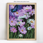 5D DIY teemantmaal T&auml;is&uuml;mar kividega liblikas ja lilleline D teemanttikandid 20X30CM