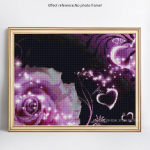 Teemantmaaling armastuse ja lilledega kivikivist teemanttikandid ristpistes 20X30CM